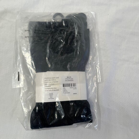 Lane Bryant Womens Knee High Black Trouser Socks Nylon/Spandex One Size - Picture 3 of 4